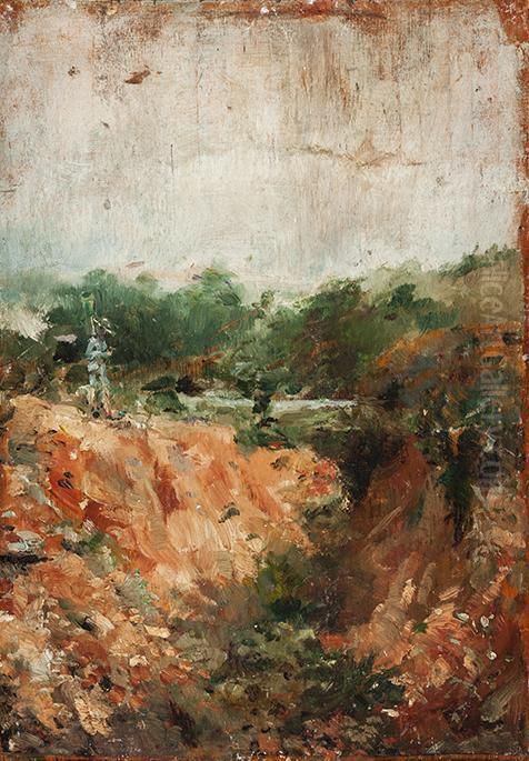 Paysage Dans Les Environs Deceleyrans Oil Painting by Henri De Toulouse-Lautrec