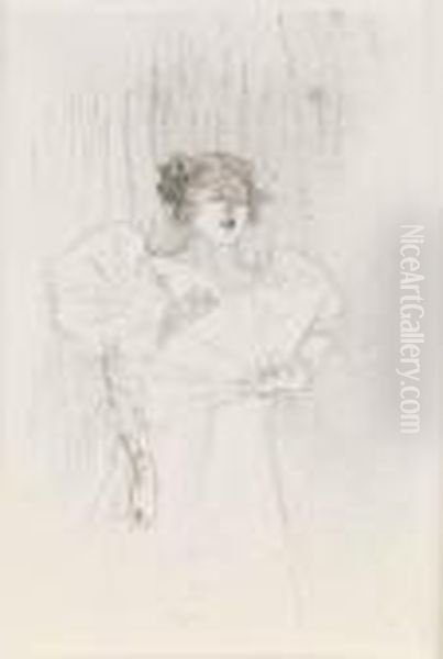 Luce Myres, 
De Face Oil Painting by Henri De Toulouse-Lautrec