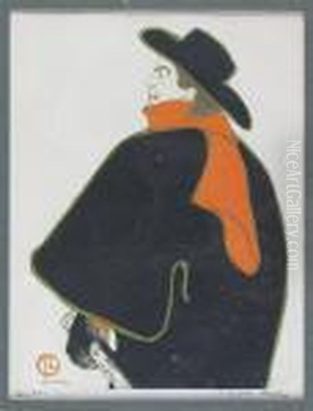 Aristide Bruant Dans Son Cabaret Oil Painting by Henri De Toulouse-Lautrec