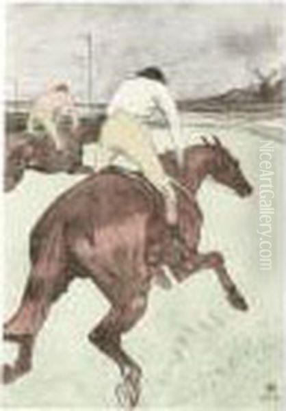 Le Jockey (d. 279; W. 308; Adr. 345) Oil Painting by Henri De Toulouse-Lautrec