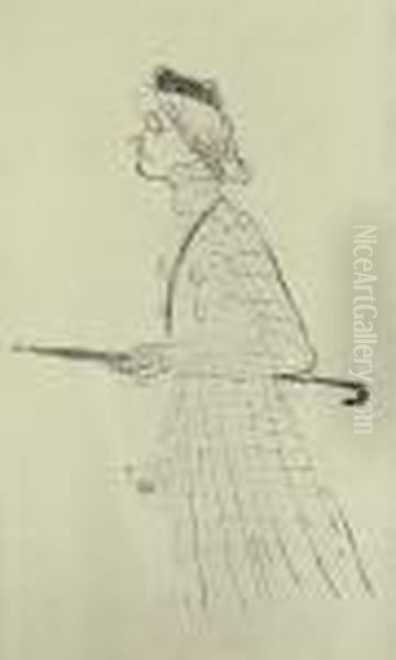 Roger-marx, Claude. 
 Paris: Au Pont Des Arts, [1950]. Illustrated With Lithograph By 
Toulouse-lautrec In Black, And Another In Green, And 59 (of 61) Plates. 
Folio. Loose In Flexible Pictorial Boards, Cloth-backed Folder And 
Slipcase. Wanting Plate Oil Painting by Henri De Toulouse-Lautrec