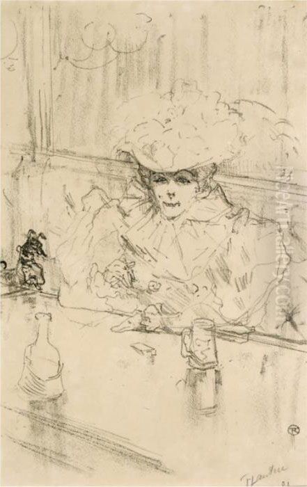 Au Hanneton Oil Painting by Henri De Toulouse-Lautrec