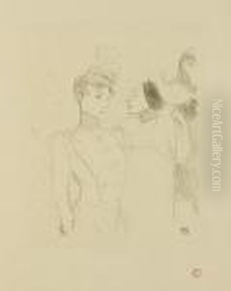 Lender Et Lavalliere, Dans Une Revue Aux Varietes Oil Painting by Henri De Toulouse-Lautrec