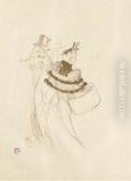 Les Vieux Monsieurs Oil Painting by Henri De Toulouse-Lautrec