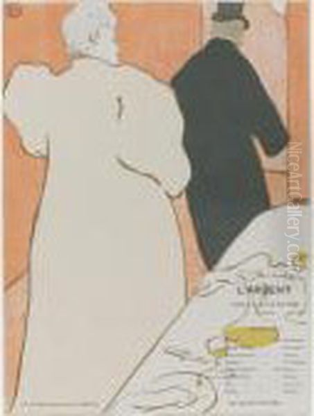 Un Monsieur Et Une Dame, 
Programme Pour L'argent (delteil 15; Adhemar 148; Wittrock 97; Adriani 
133) Oil Painting by Henri De Toulouse-Lautrec