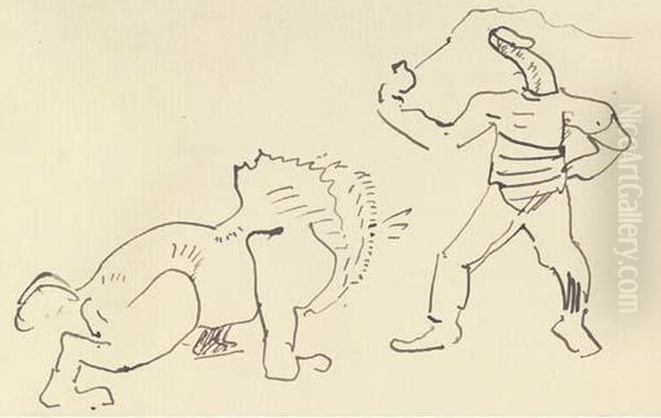 Le Dompteur Oil Painting by Henri De Toulouse-Lautrec