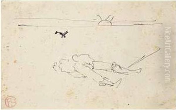 La Pie (cocotte) Oil Painting by Henri De Toulouse-Lautrec