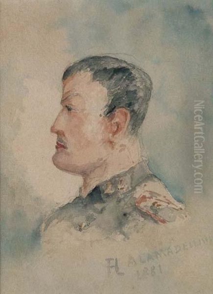 A la Madeleine - 1881 Oil Painting by Henri De Toulouse-Lautrec