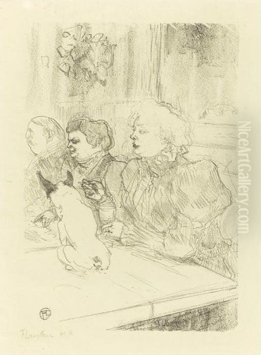 A La Souris, Madame Palmyre (d. 210; A. 252; W. 184; Adr. 209) Oil Painting by Henri De Toulouse-Lautrec