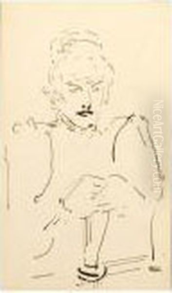 Bar Maid Oil Painting by Henri De Toulouse-Lautrec