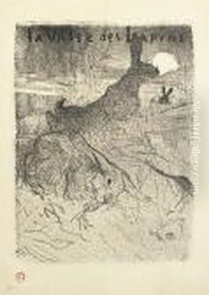 La Valse Des Lapins Oil Painting by Henri De Toulouse-Lautrec