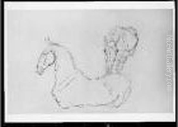 Etude De Chevaux Oil Painting by Henri De Toulouse-Lautrec