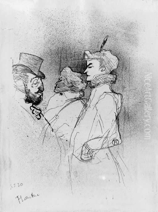 Pourquoi Pas?... Une Fois N'est Pas Coutume Oil Painting by Henri De Toulouse-Lautrec