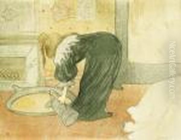 Toulouse-lautrec
Femme Au Tub--le Tub, From Elles Oil Painting by Henri De Toulouse-Lautrec