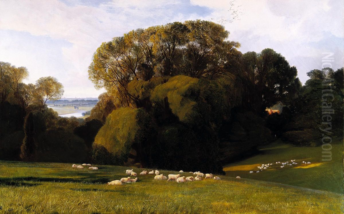 Nuneham Oil Painting by Edward Lear
