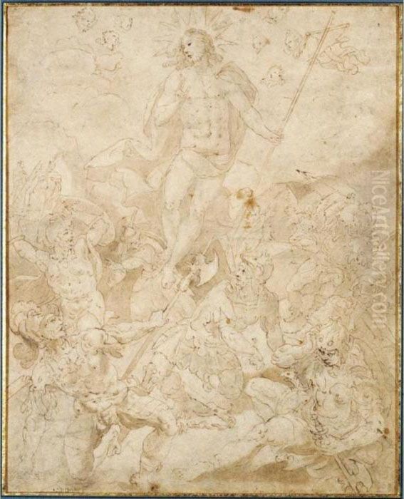 The Resurrection Oil Painting by Maarten de Vos