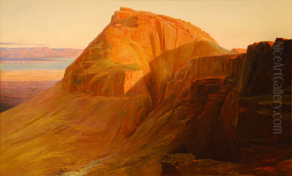 Masada on the Dead Sea Oil Painting by Edward Lear