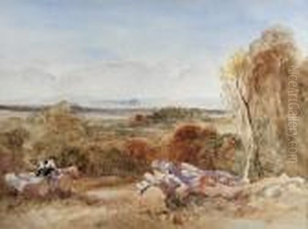 Thewestmorland Hills Oil Painting by Peter de Wint