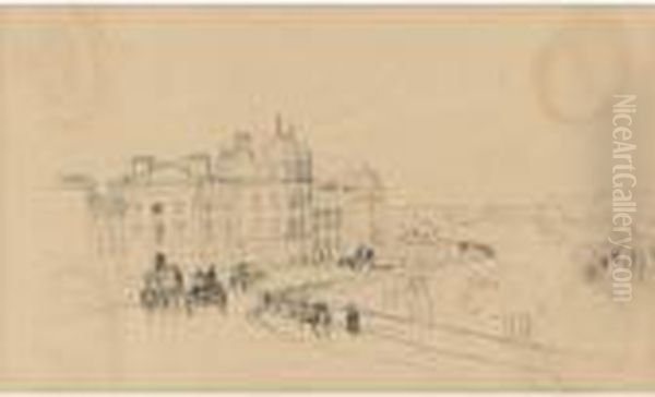 York Terrace, Regent's Park, London Oil Painting by Peter de Wint