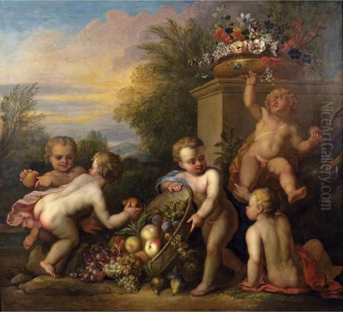 Appartenant A Une Collection Particuliere
 

 
 
 

 
 Putti Jouant Dans Un Jardin [circle Of Jacob De Wit ; Putti Playing In A Garden ; Oil On Canvas] Oil Painting by Jacob de Wit