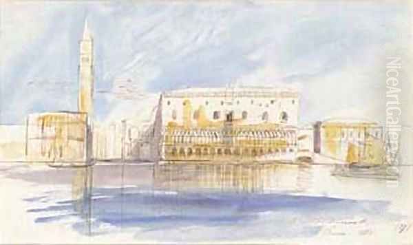 The Doge's Palace, Venice Oil Painting by Edward Lear