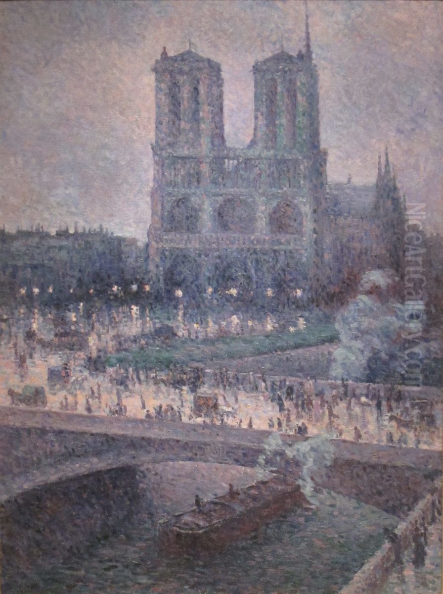 Notre Dame Oil Painting by Maximilien Luce