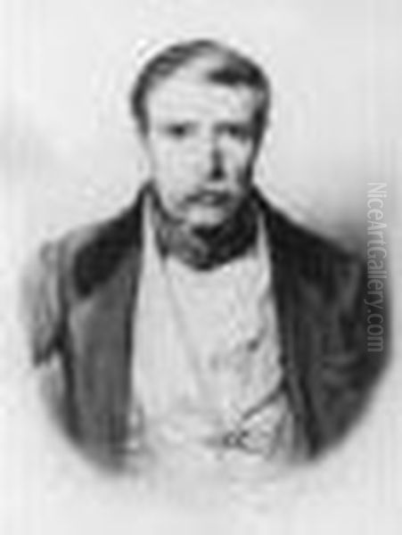 Paris - Fontainebleau 
 Autoportrait A L'age De Trente-six Ans Oil Painting by Alexandre Gabriel Decamps