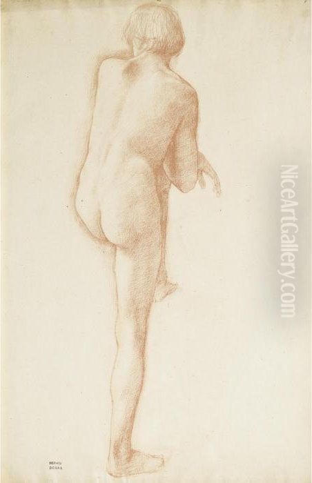 Academie D'homme De Dos Oil Painting by Edgar Degas