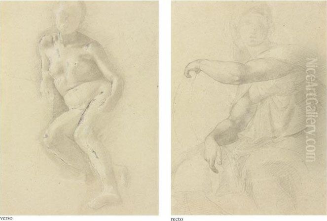 Etude D'apres La Sibylle De Delphe Oil Painting by Edgar Degas