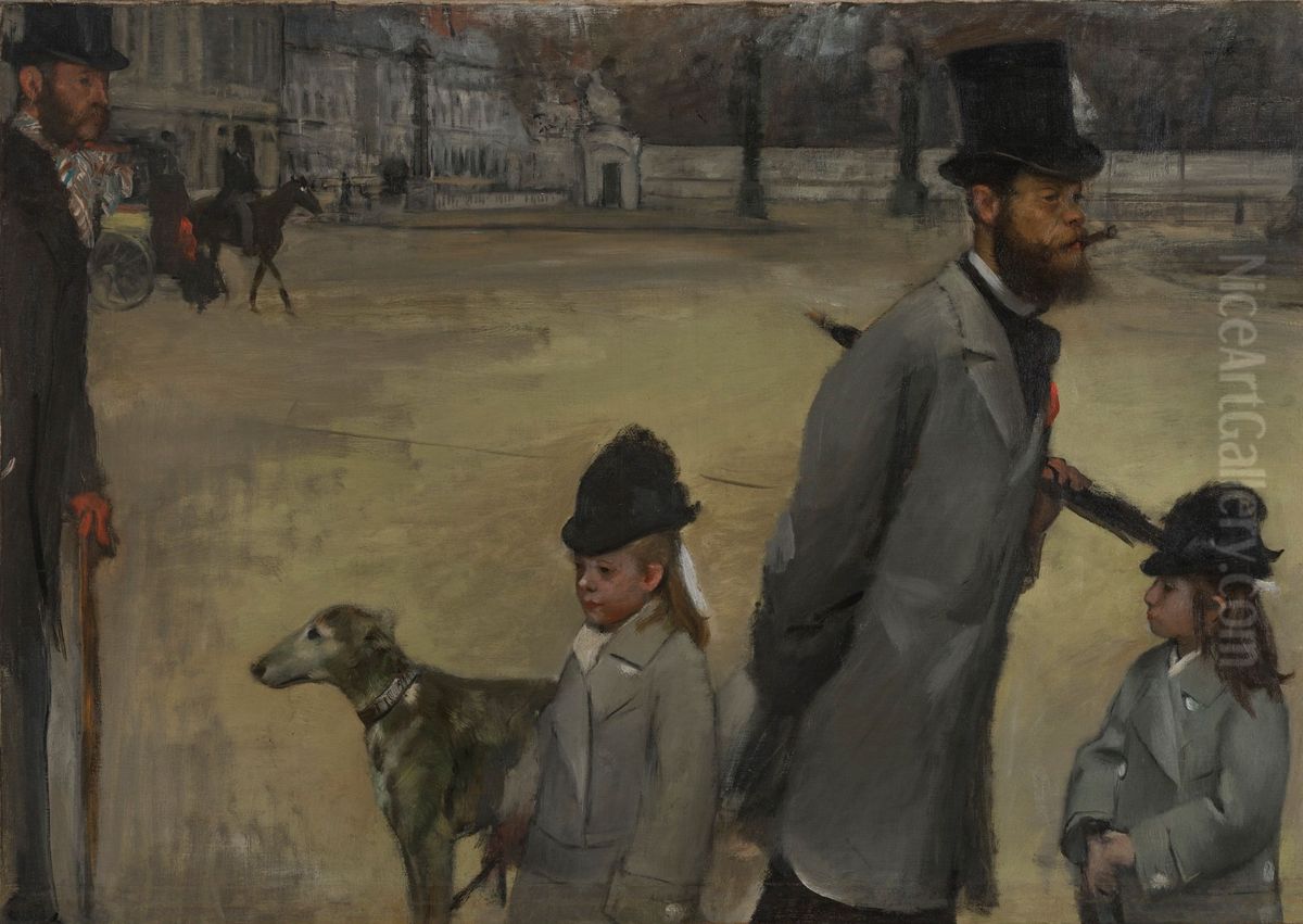 Place De La Concorde Oil Painting by Edgar Degas
