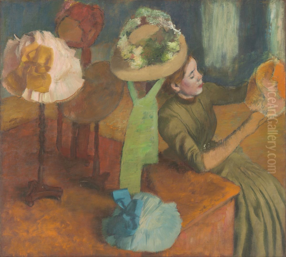 The Millinery Shop Oil Painting by Edgar Degas