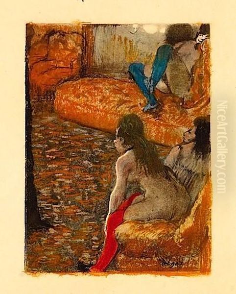 Mimes De Courtisanes De Lucien Oil Painting by Edgar Degas