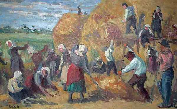 Moissonneurs Oil Painting by Maximilien Luce