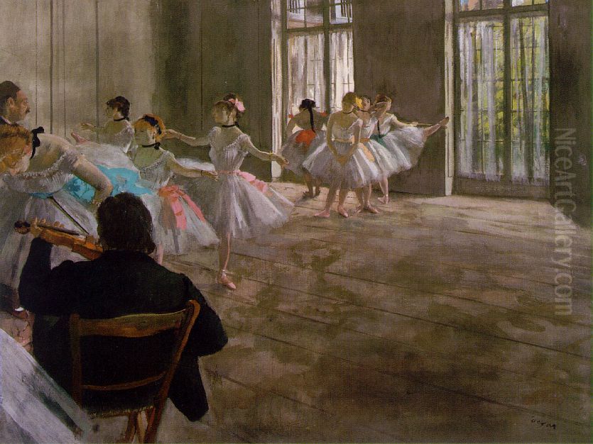 Dance School Oil Painting by Edgar Degas