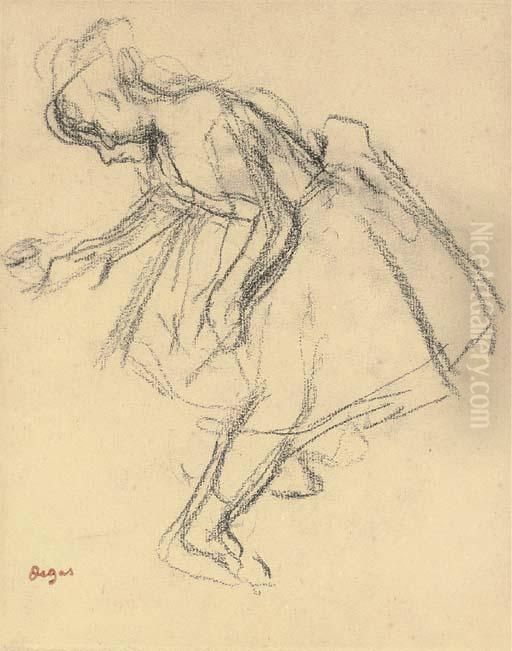 Etude De Danseuse Oil Painting by Edgar Degas