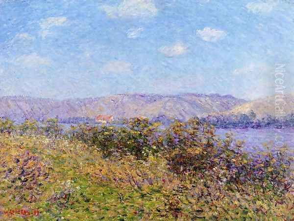 Banks of the Seine in Summer, Tournedos-sur-Seine Oil Painting by Gustave Loiseau