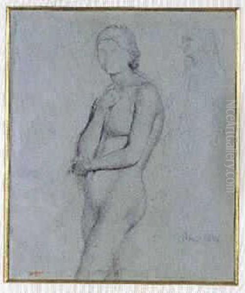 Etude De Femme Nue Oil Painting by Edgar Degas