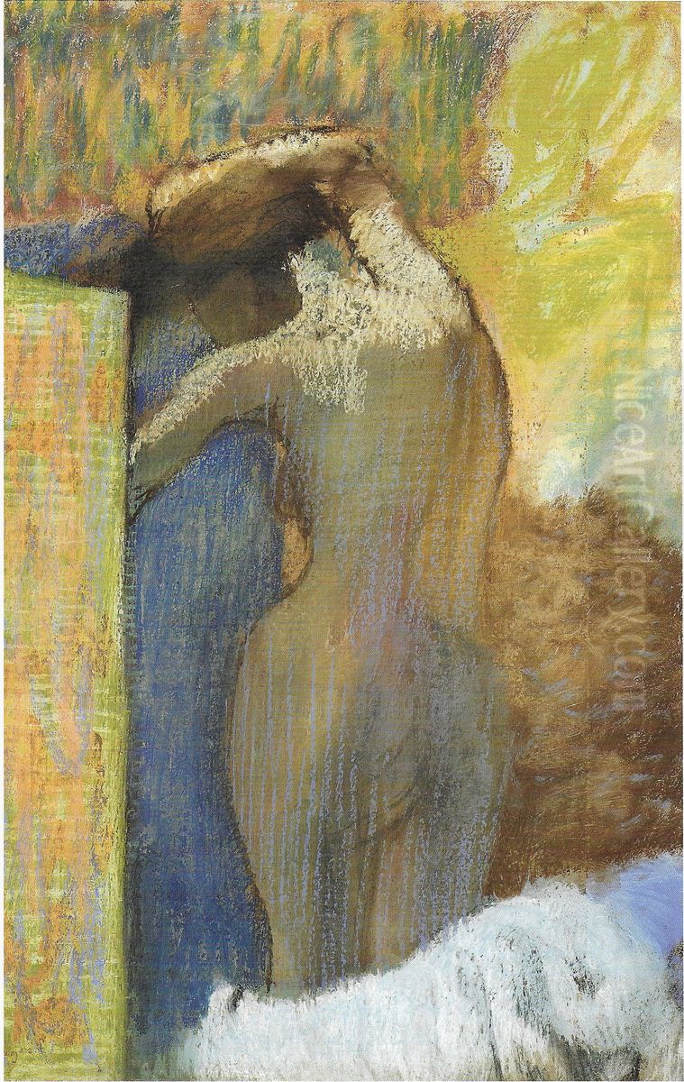 Femme S'essuyant Les Cheveux Oil Painting by Edgar Degas