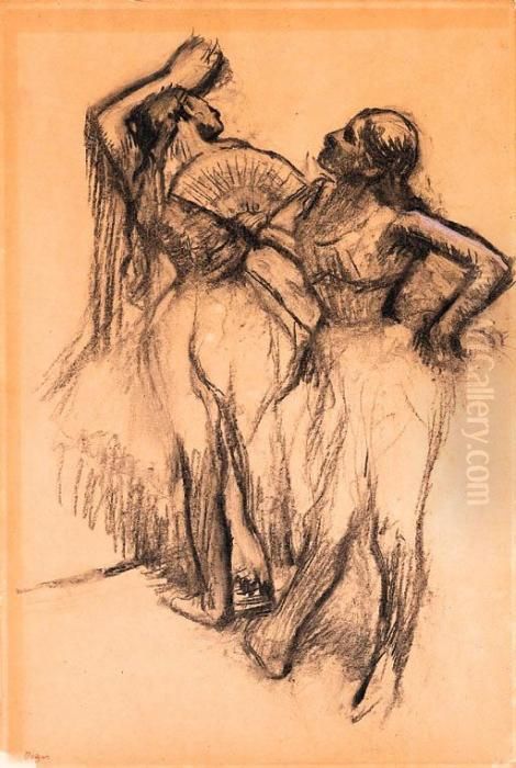 Deux Danseuses
Stamped With Signature 'degas' (lugt 658; Lower Left) Oil Painting by Edgar Degas