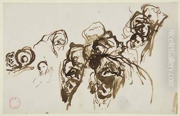 Orientaux Oil Painting by Alfred Dehodencq