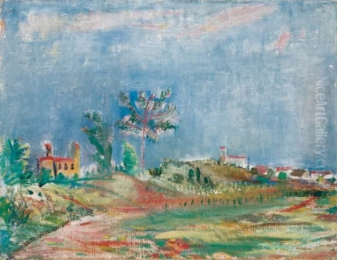 Paesaggio Lombardo Oil Painting by Angelo Del Bon