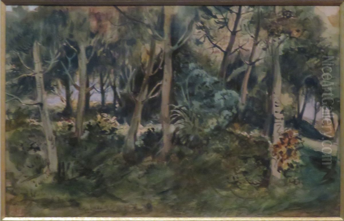 Sous-bois Oil Painting by Eugene Delacroix