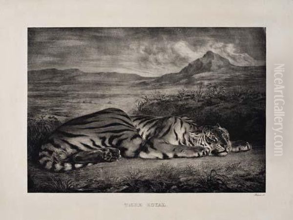 Tigre Royal Oil Painting by Eugene Delacroix