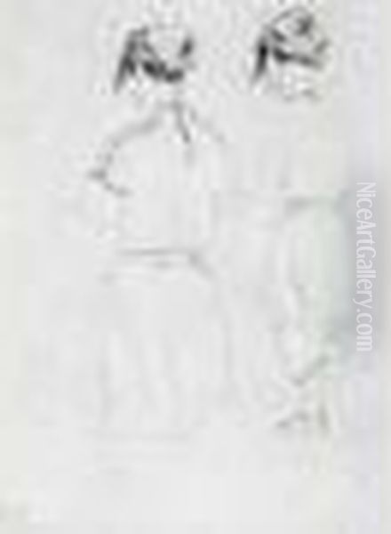 Etude De Jeunes Arabes. Oil Painting by Eugene Delacroix