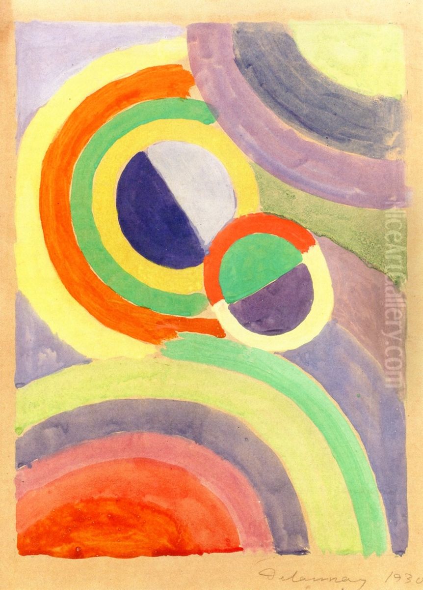 Composition Oil Painting by Robert Delaunay