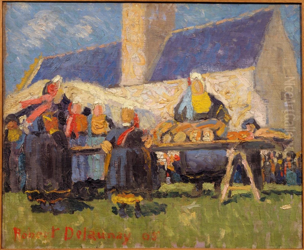Marche Breton Oil Painting by Robert Delaunay
