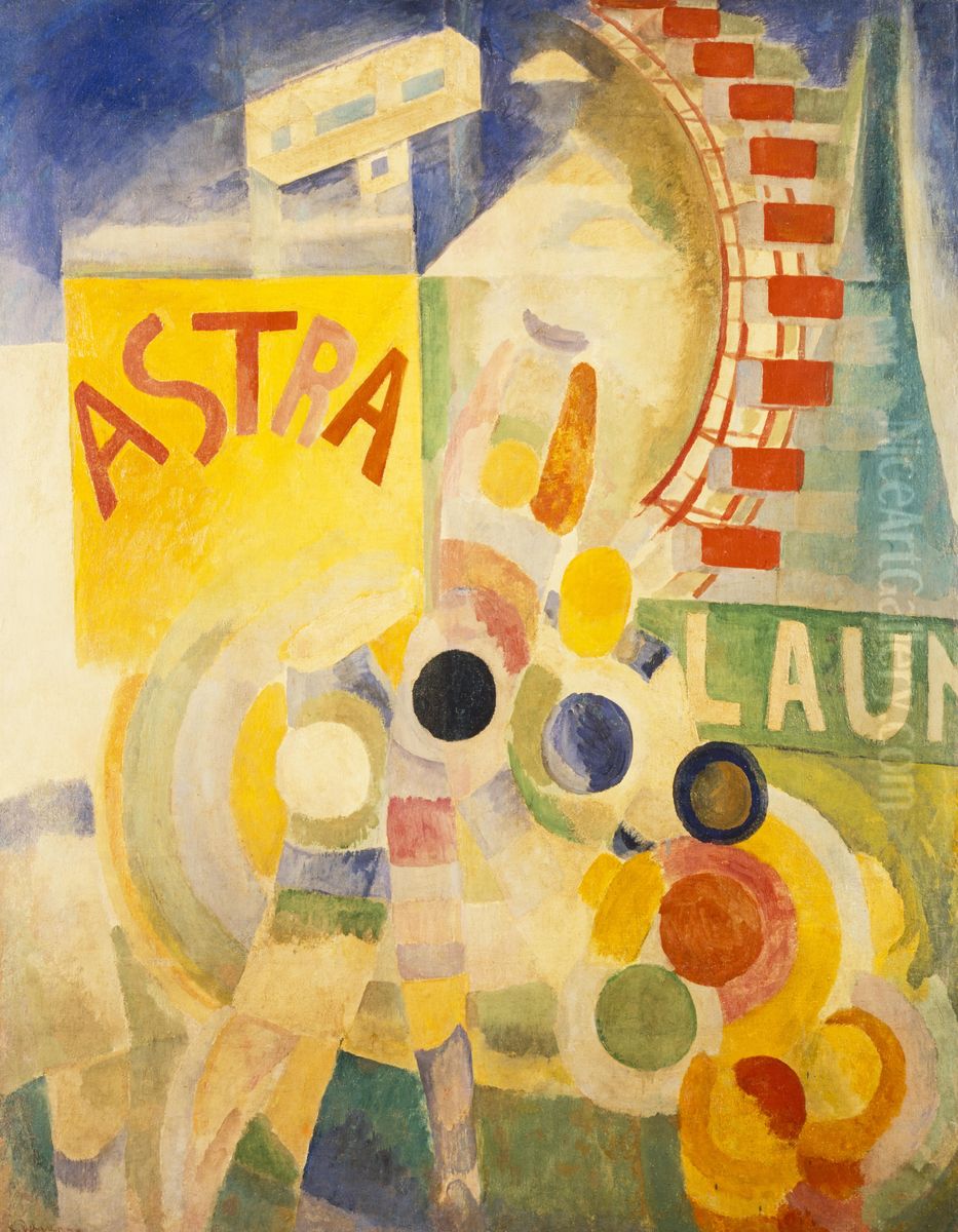 L'equipe De Cardiff Oil Painting by Robert Delaunay