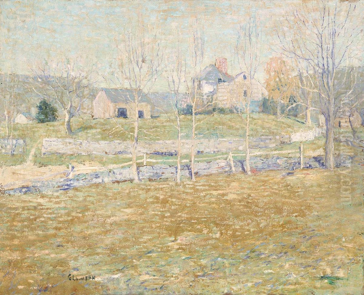 An Abandoned Farm Oil Painting by Ernest Lawson