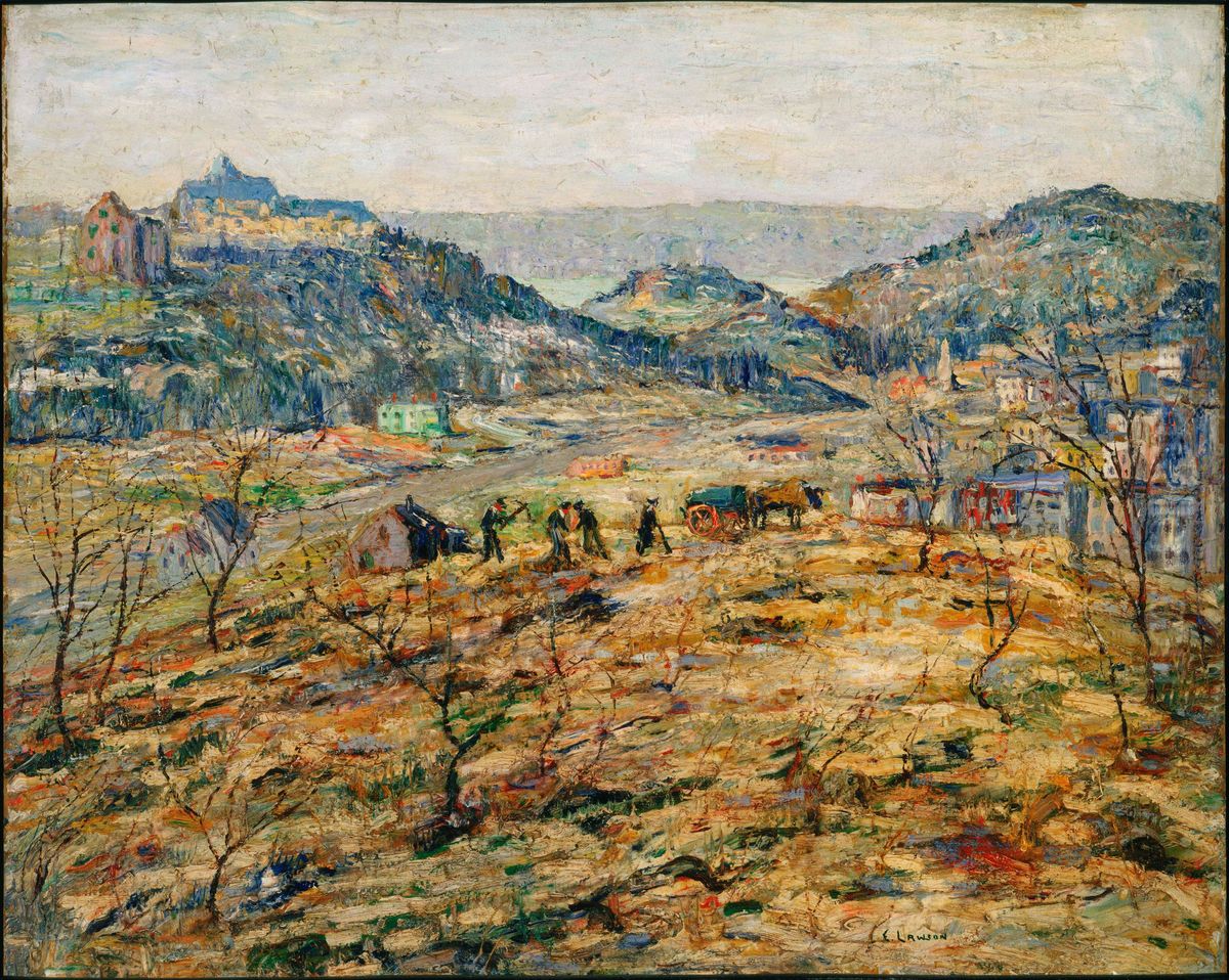 City Suburbs Oil Painting by Ernest Lawson