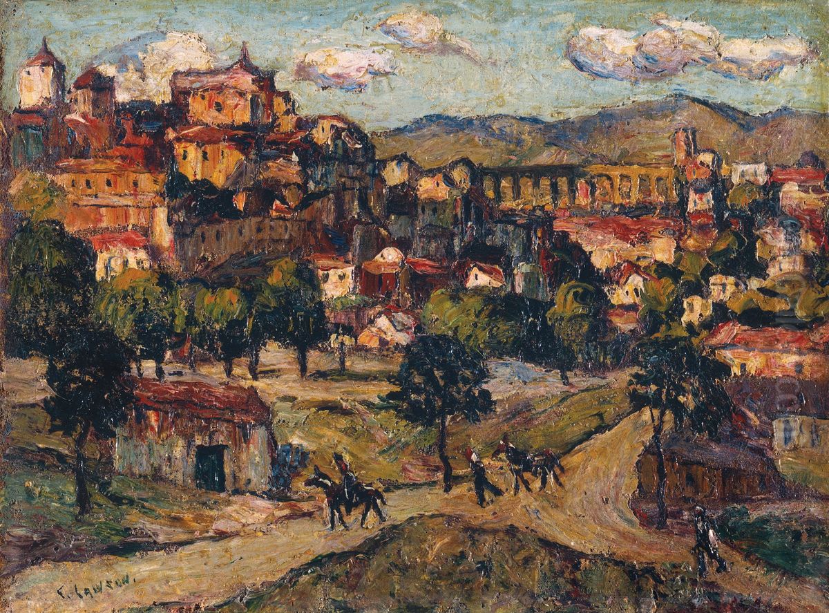 Segovia Oil Painting by Ernest Lawson